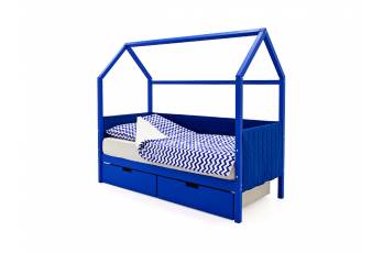 Кровать-домик мягкий Svogen с ящиками синий