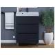 Тумба с раковиной Uperwood Tanos 3 ящика напольная 60 см черная