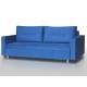 Диван Комфорт с прямыми подлокотниками микровелюр синий