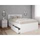 Кровать Мори КРМЯ 1400.1/1 Белый с ящиками МЯ 995.2