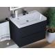 Тумба с раковиной Uperwood Tanos матовая черная 70 см