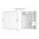 Шкаф-купе Хьюго фасад Зеркало/Лакобель Дуб смоки/Кашемир