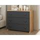 Комод 5 МДФ Дуб золотистый/Графит