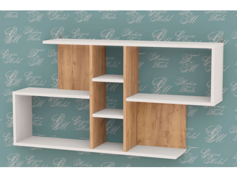 Полка Д-15 Белый-дуб крафт золотой