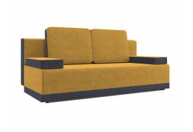 Диван Анри shaggy mustard/shaggy grafit