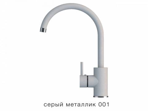 Смеситель для кухни Элара Tolero Серый металлик 001
