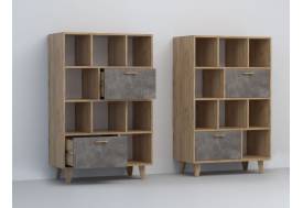 Комод Эго К-1 2 ящика камень темный на ножках