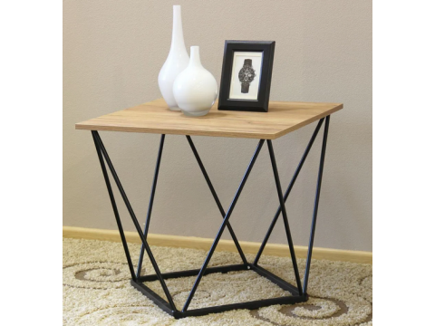 Стол журнальный Кристи Дуб крафт золотой- черный