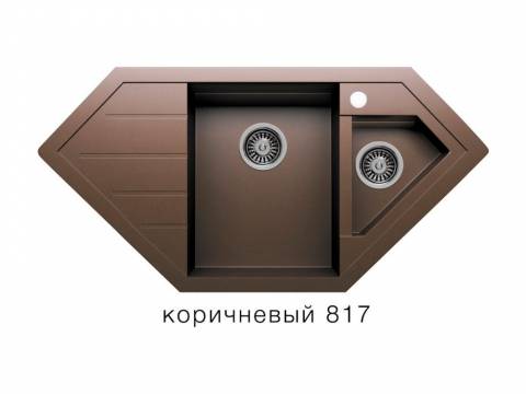 Кухонная мойка Tolero R-114 Коричневый 817