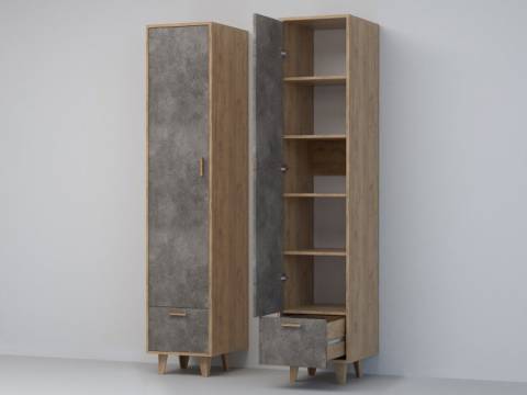 Пенал Эго П-1 камень темный на ножках