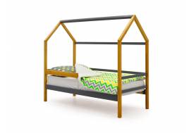 Кровать-домик Svogen с бортиком дерево-графит