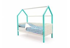 Кровать-домик мягкий Svogen мятно-белый