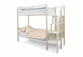 Двухъярусная кровать Svogen бежево-белый