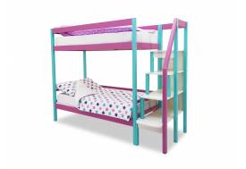 Двухъярусная кровать Svogen мятный-лаванда