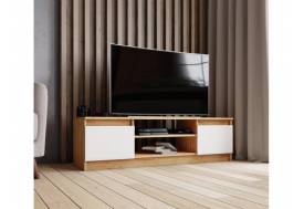 ТВ тумба ТВМ-3 дуб крафт золотой/белый