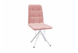 Стул Леон паутинка пудровый, белые ножки