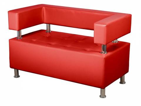 Диван двухместный Райли Кожзам Красный