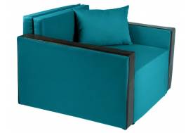 Кресло-кровать Милена с подлокотниками рогожка azure