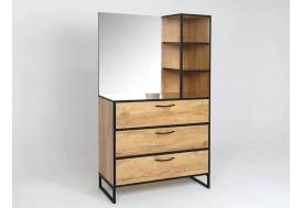 Комод с надстройкой Виртон 3 Дуб Крафт Золотой