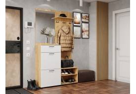 Прихожая Монтана дуб крафт золотой/белый