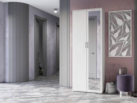 Шкаф Нельсон 4 Дуб Крафт Белый