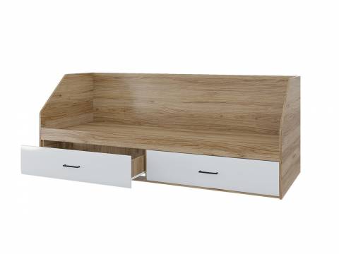 Кровать 800 2 ящика Ненси МДФ Крафт золотой