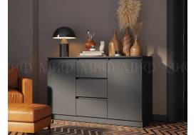 Комод 1200 2 двери 3 ящика Челси Графит