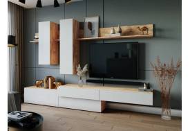 Гостиная Фрида Дуб вотан, белый глянец