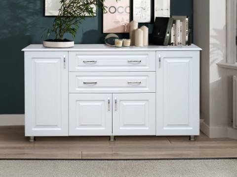 Комод №11 МДФ Белый глянец