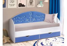 Кровать с продольной мягкой спинкой Якорь 800х1600 мм