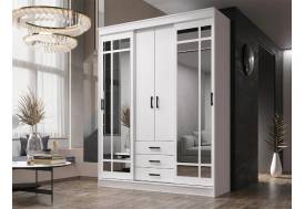 Шкаф купе Лорд белый гладкий