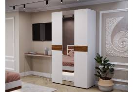 Шкаф трехдверный 1200 Лотос с зеркалом Дуб крафт