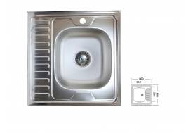 Мойка накладная Владикс без сифона V-203 600x600