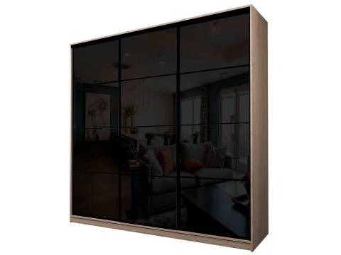 Шкаф-купе Max МШ-23-6-27/2-222 пленка Oracal черная