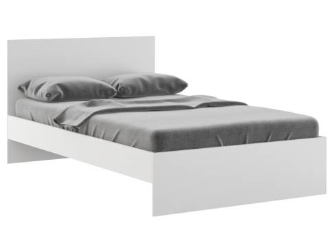 Кровать 1200 Осло модуль М12 с настилом Лайт Белый