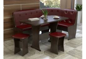 Кухонный уголок Ника-6 Эффект Венге-Бордо