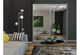 Шкаф-купе Юлия 2200 зеркало/зеркало серый