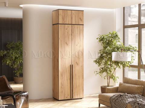 Шкаф двухстворчатый Норд 800 с антресолью дуб крафт МГ
