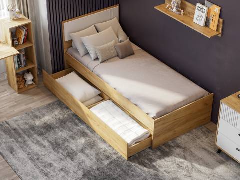 Кровать одинарная Милан с настилом и ящиком