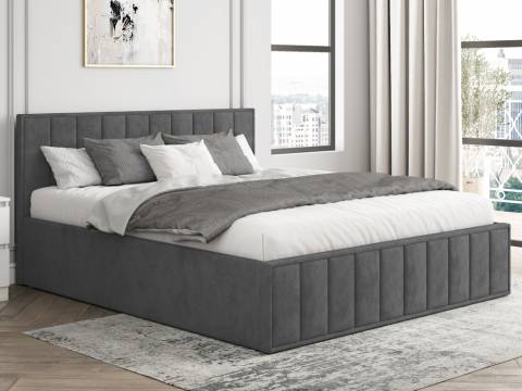 Кровать 1800 Лана графит велюр