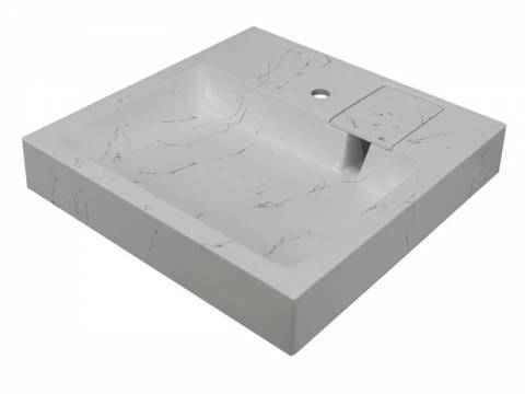 Раковина над стиральной машиной Star 60 MySpace Белый Мрамор