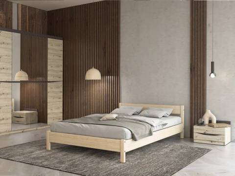 Спальня Тиана Дуб Бонифаций/Вольфрам