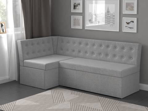 Скамья угловая со спальным местом Олимп светло-серый