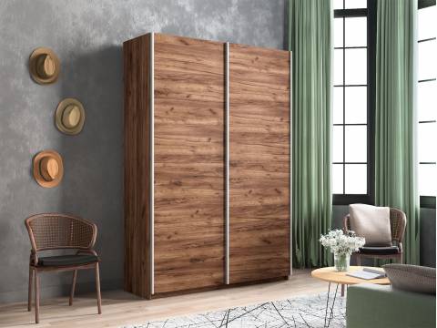 Шкаф-купе Прайм 2-х дверный 1200 два ДСП Крафт табачный