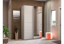 Шкаф-купе Прайм 2-х дверный 1200 Зеркало/ДСП Ясень Анкор Светлый