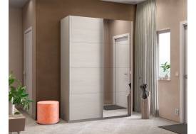 Шкаф-купе Прайм 2-х дверный 1600 Зеркало/ДСП Ясень Анкор Светлый