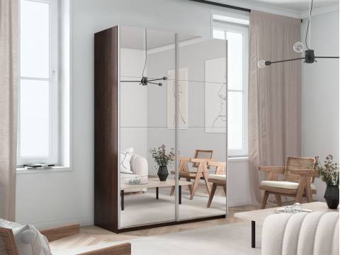 Шкаф-купе Прайм 2-х дверный 1200 два зеркала Венге