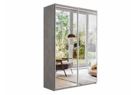 Шкаф-купе Прайм 2-х дверный 1400 два зеркала Бетон