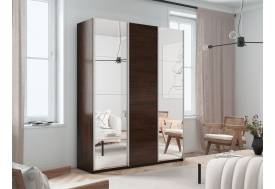 Шкаф-купе Прайм 3-х дверный 2100 два Зеркала/ДСП Венге
