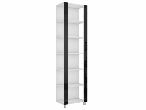 Угловой терминал для шкафов Прайм со вставкой стекло черное Белый Снег